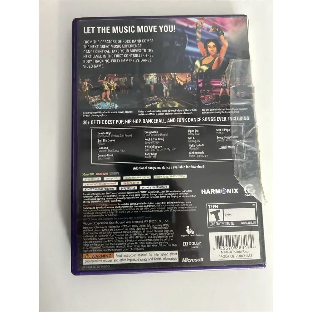 Dance Central (Microsoft Xbox 360, 2010)